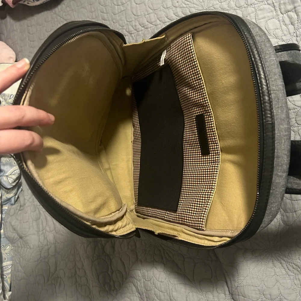 NEW BOCONI Recycled Polyester & Leather Backpack ( DEFECT)